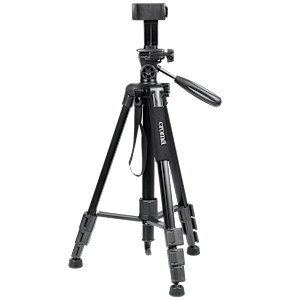 Croma 163cm Adjustable Tripod for Mobile and Camera (4 Section Height Adjustment, Black)