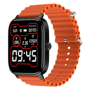 noise Ripple Silicon Strap for noise ColorFit, NoiseFit, Mettalix, Force Plus & Endeavour (22mm) (Sweat Resistant, Orange)