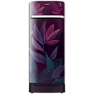 SAMSUNG 215 Litres 5 Star Direct Cool Single Door Refrigerator with Base Stand Drawer (RR23D2H259RHL, Paradise Bloom Purple)