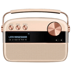 SAREGAMA Carvaan 10W Portable Bluetooth Speaker (5000 Pre Loaded Songs, Stereo Channel, Rose Gold)