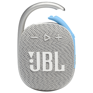 JBL Clip 4 Eco 5W Portable Bluetooth Speaker (IP67 Water Proof, 10 Hours Playtime, White)