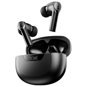 boAt Airdopes 300 TWS Earbuds with Passive Noise Cancellation (IPX4 Water Proof, 50 Hours Playback, Gunmetal Black)