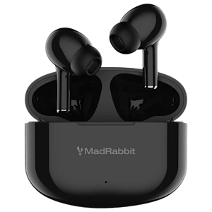 MadRabbit Soul Buds Alpha TWS Earbuds with Noise Isolation (IPX5 Water Resistant, Fast Charging, Black)