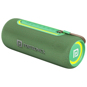 PORTRONICS Resound 2 15W Portable Bluetooth Speaker (IPX5 Water Resistant, 5 Hours Playtime, Green)