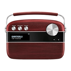 SAREGAMA Carvaan Telugu Music Player (50 Plus Dedicated Stations, SC03, Cherrywood Red)