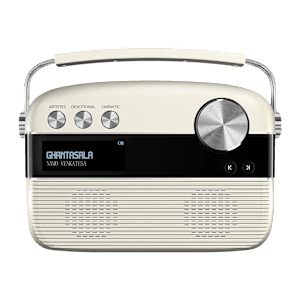 SAREGAMA Carvaan Telugu Music Player (50 Plus Dedicated Stations, SC02, Porcelain White)