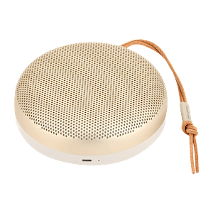 Bang & Olufsen Beosound A1 60W Portable Bluetooth Speaker (IP67 Waterproof, Built-in Alexa, Gold Tone)