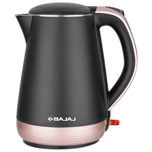 BAJAJ KTP 1600 Watt 1.7 Litre Electric Kettle with Detachable Base (Black & Gold) 