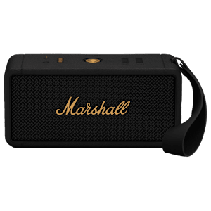 Marshall Middleton Portable Bluetooth Speaker (IP67 Water Resistant, 20 Plus Hours Playtime, Stereo Channel, Black and Brass)