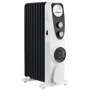 USHA OFR 4209 FU 2000 Watts PTC Fan Oil Filled Room Heater (Adjustable Thermostat, Black and White)