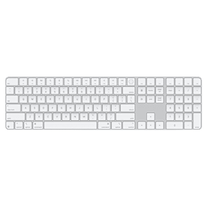 Apple Magic Rechargeable Bluetooth Wireless Keyboard with Dedicated Multimedia Keys (Pair & Charge, White)