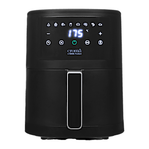 Croma 3.5L 1500 Watt Digital Air Fryer with Rapid Heat Circulation Technology, 8 Preset Menus (Black)