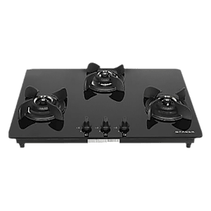 Faber Ultima HT723 CRS BR CI AI Toughened Glass Top 3 Burner Automatic Electric Hob (Premium Quality Knob, Black)