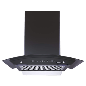 elica WDFL 606 HAC MS NERO 60cm 1200m3/hr Ducted Auto Clean Wall Mounted Chimney with Touch Control Panel (Black)