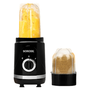 BOROSIL Nutrifresh 400 Watt 2 Jars Blender, Grinder & Smoothie Maker (22,000 RPM, In built Thermostat, Black)