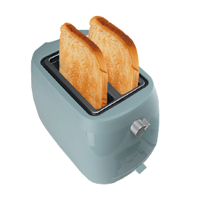 Croma 800W 2 Slice Pop-Up Toaster with Removable Crumb Tray (Green)