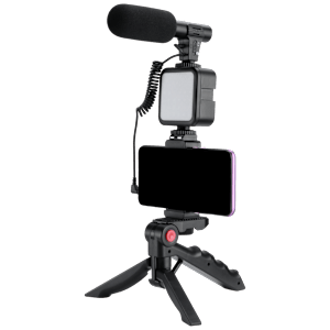 Croma Vlogging Kit for Camera and Mobile With Remote (Easy to Assemble, Black)