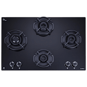 elica Flexi Hexa 470 Lotus Ind Hd Brass Toughened Glass Top 4 Burner Automatic Hob (Multi Flame Burner, Black)