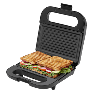 BAJAJ SWX 6 800W 2 Slice Sandwich Maker with Non Stick Coating Plates (Black)