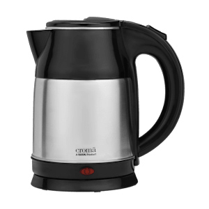 Croma 1500 Watt 1.8 Litre Electric Kettle with Auto Shut-off (Black & Silver)