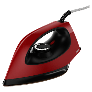 GM Orca 1100 Watts Dry Iron (Non Stick Soleplate, 45DIOR116RDPLFT, Red)