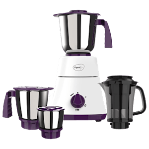 Pigeon 15024 Favourite 500 Watt 4 Jars Mixer Grinder (19000 RPM, Shock Proof Body, White & Purple