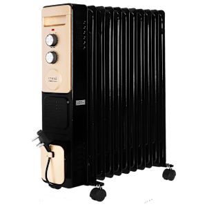 Croma 2900 Watts PTC Fan Oil Filled Room Heater (OFR 11F ,Thermostatic Knob, Black)