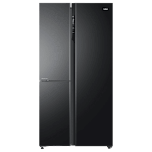 Haier 598 Litres 3 Star Frost Side-by-Side Smart Wifi Enabled Refrigerator with Digital Control Panel (HRT-683KGU1, Black Glass)