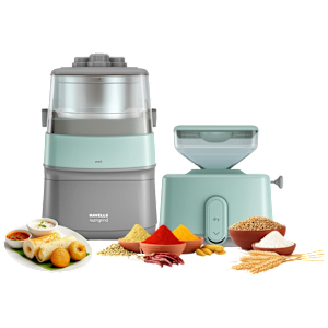 HAVELLS Nutri Grind 1 Litre 2 Stones Wet & Dry Grinder (Induction Motor, Pista Grey)