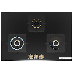 BOSCH Series 6 Toughened Glass Top 3 Burner Automatic Hob (Flame Failure Safety Device, Black)