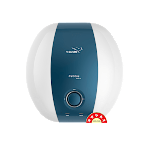 V-Guard Pebble Metro 10 Litre 5 Star Vertical Storage Geyser with Energy Saving Technology (White)