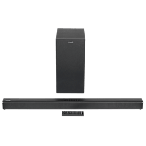 Croma 120W Soundbar with Remote (Preset EQ Modes, 2.1 Channel, Black)