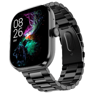 Noise ColorFit Ore Smartwatch with Bluetooth Calling (53.34mm HD AMOLED Display, IP68 Water Resistant, Elite Black Strap)