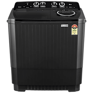 LG 11.5 kg 5 Star Semi Automatic Washing Machine with Wind Jet Dry Technology (P115ASLAZ, Full Black)