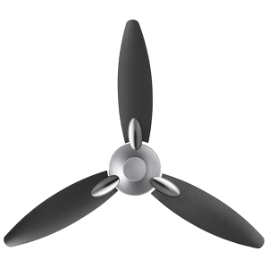 USHA Bloom Daffodil 1250mm 3 Blade Copper Motor Ceiling Fan (Noiseless Operation, Sparkle Grey & Black)