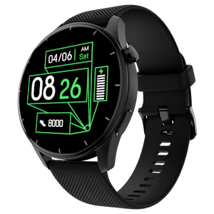 noise Fit Crew Smartwatch with Bluetooth Calling (35.05mm TFT Display, IP68 Water Resistant, Jet Black Strap)