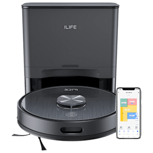 ILIFE T20s Pro Robotic Vacuum Cleaner & Mop with Advanced LiDAR Navigation (5200 mAh Battery, Space Gray)