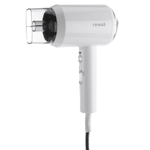 Croma 1800W Hair Dryer with 2 Heat Settings & Cool Shot (Overheat Protection, White)