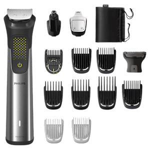 PHILIPS Series 9000 15-in-1 Rechargeable Cordless Grooming Kit for Face, Head and Body for Men (120mins Runtime, Beard Sense Technology, Stainless Steel)