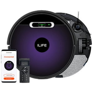 ILIFE V3s Max Robotic Vacuum Cleaner & Mop with Wi-Fi Connectivity (Alexa & Google Assistant, Purple)