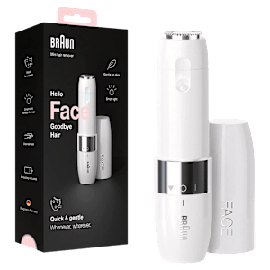 BRAUN FS1000 Cordless Wet & Dry Trimmer for Upper Lips, Chin & Cheeks for Women (With Smart light, White)