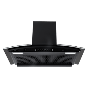 Sunflame Genial 90cm 1350m3/hr Ducted Auto Clean Wall Mounted Chimney with Motion Sensor Control (Black)