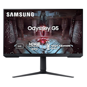 SAMSUNG Odyssey G5 63.5 cm (27 inch) QHD VA Panel Height Adjustable Gaming Monitor with AMD FreeSync Premium