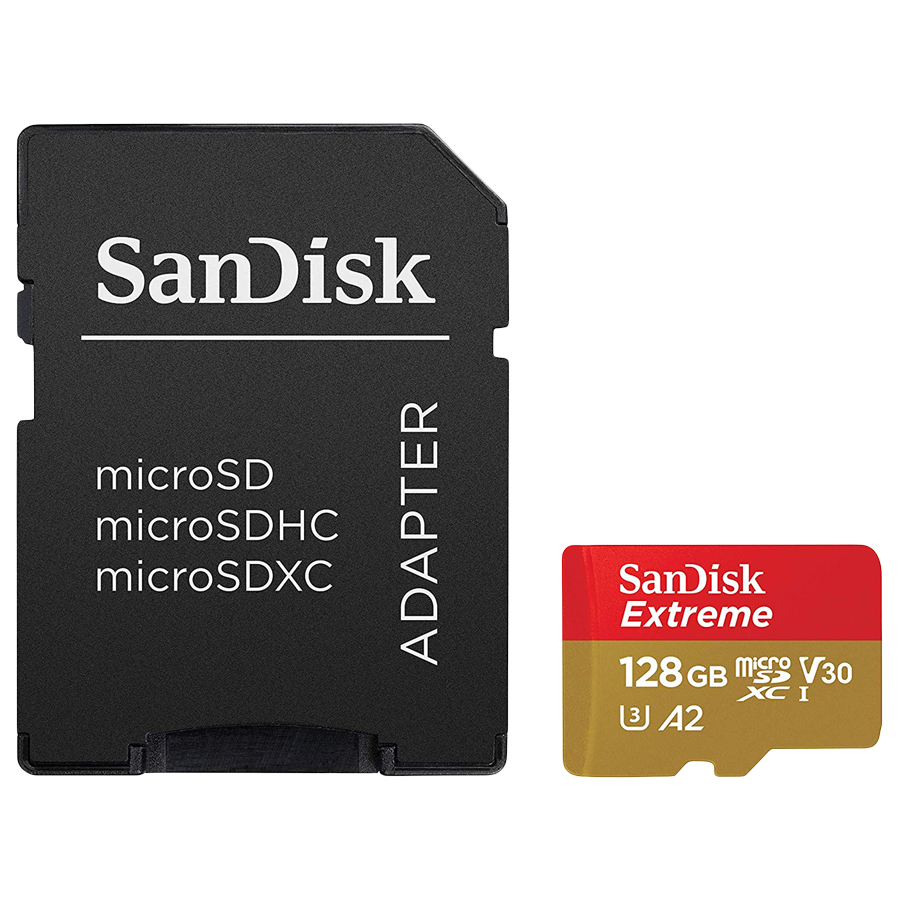 

Sandisk Extreme A2 128 GB Memory Card (SDSQXA1-128G-GN6MA, Black), No color