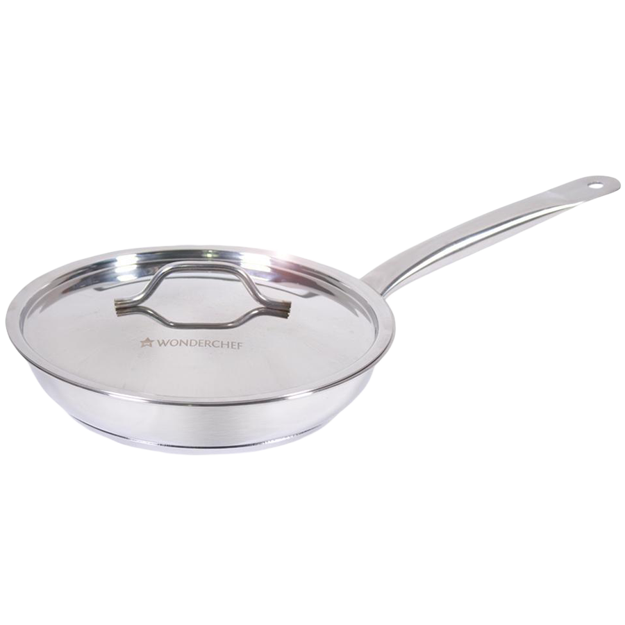 Wonderchef Stanton 24 cm Fry Pan with Stainless Steel Lid (63152961, Silver)_1