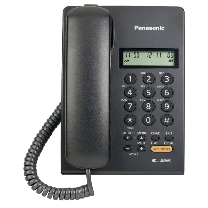 Panasonic Corded Phone (KX-TSC62, Black)