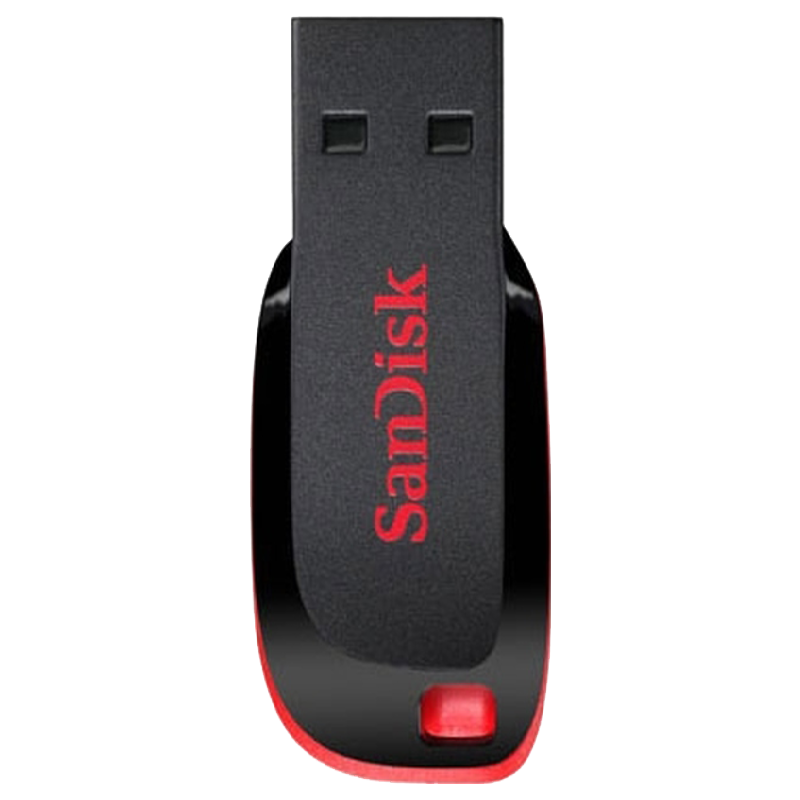 SanDisk - Sandisk Cruzer Blade 16GB USB 2.0 Flash Drive (SDCZ50-016G-B35, Red/Black)