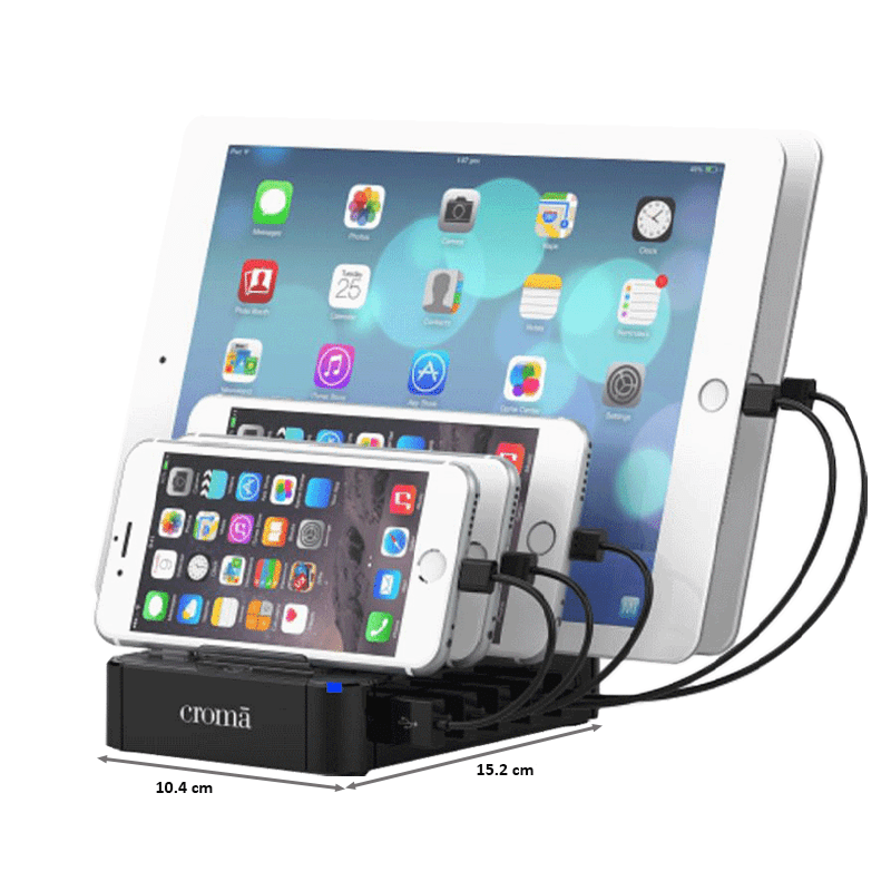 

Croma CRXN4077 5 Port Charging Station (Black), No color
