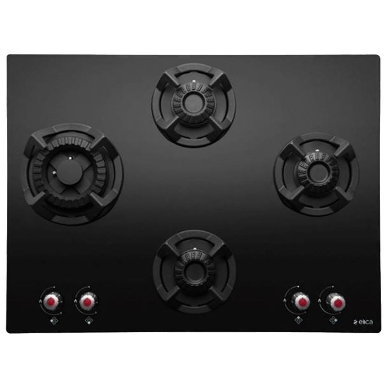 Elica Classic MFC 4B 70 Swirl N 4 Burner Built-In Cooktop (MFC 4B 70 Swirl N, Black)_1