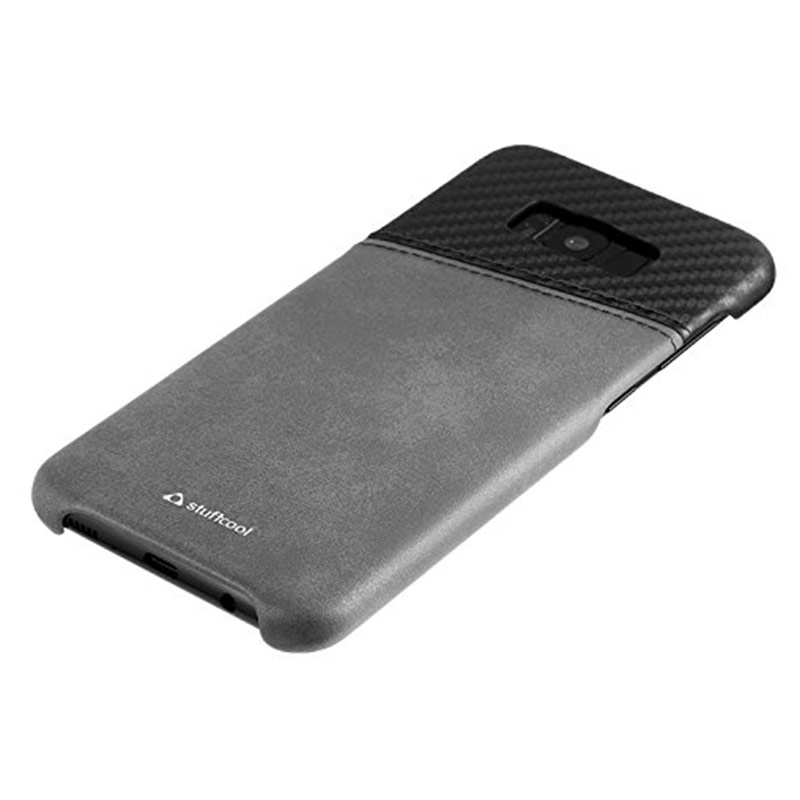 

stuffcool Karafi Polyurethane Back Case Cover for Samsung Galaxy S8 Plus (CRFISGS8PLUS-BLK/G, Black/Grey)